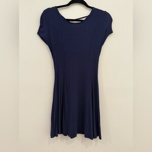 Charlotte Russe Navy Blue Ribbed Dress, Woman’s medium